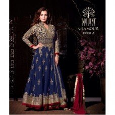 MG 19001-A BLUE MOHINI GLAMOUR WEDDING WEAR DRESS